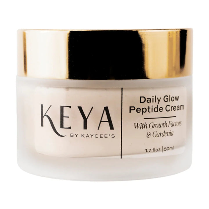 KEYA Daily Glow Peptide Cream with Gardenia, 1.7 fl oz / 50 mL jar