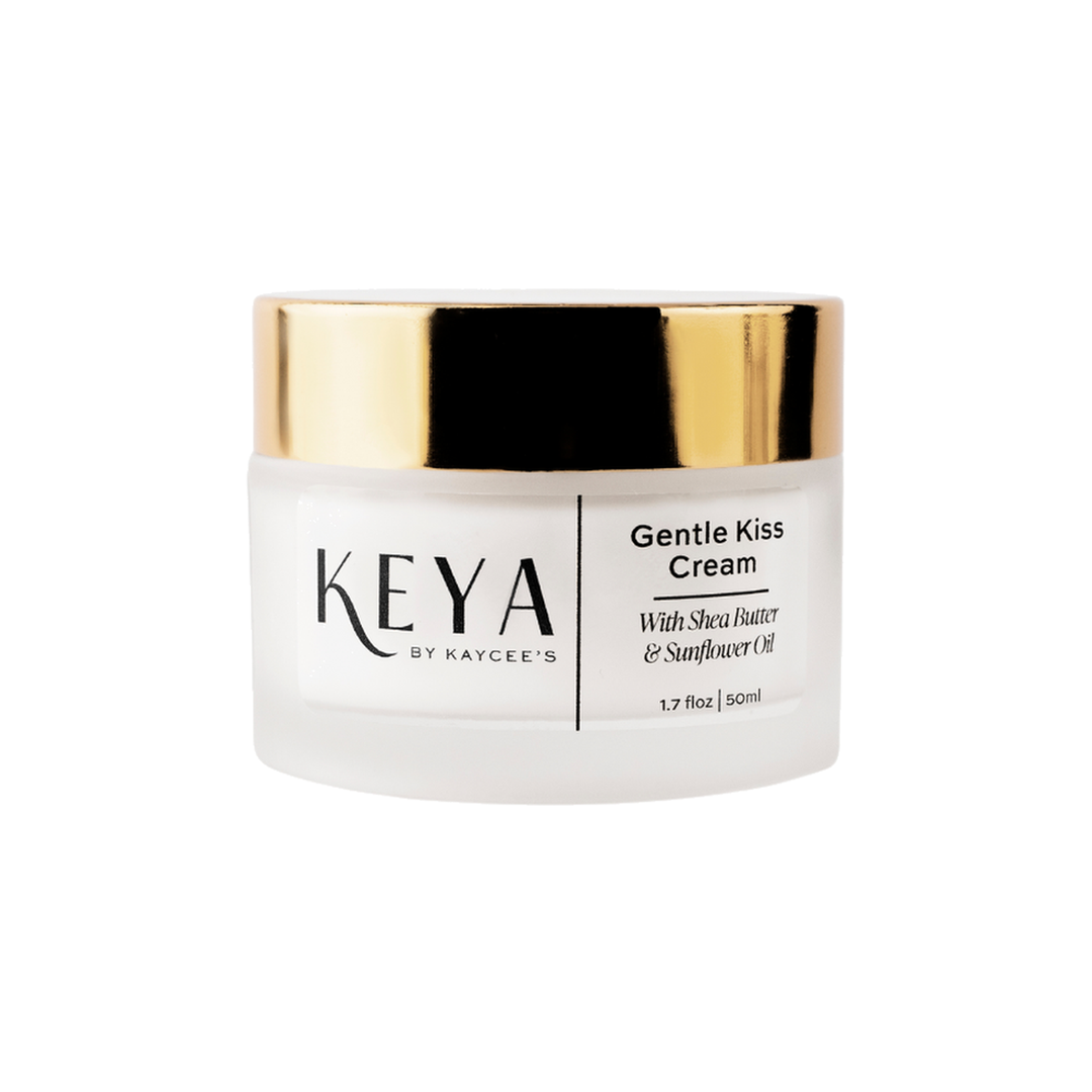 KEYA BY KAYCEE'S Gentle Kiss Cream with Shea Butter and Sunflower Oil, 50 ml jar.