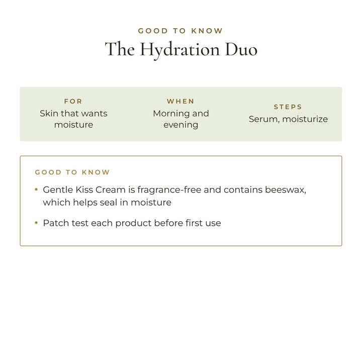 Good to know: The Hydration Duo, for skin that wants moisture