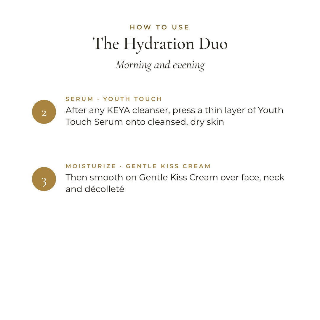 How to use The Hydration Duo morning and evening, serum then cream