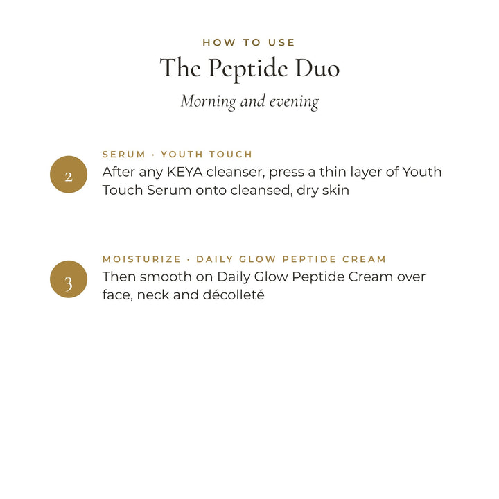 How to use The Peptide Duo morning and evening, serum then cream