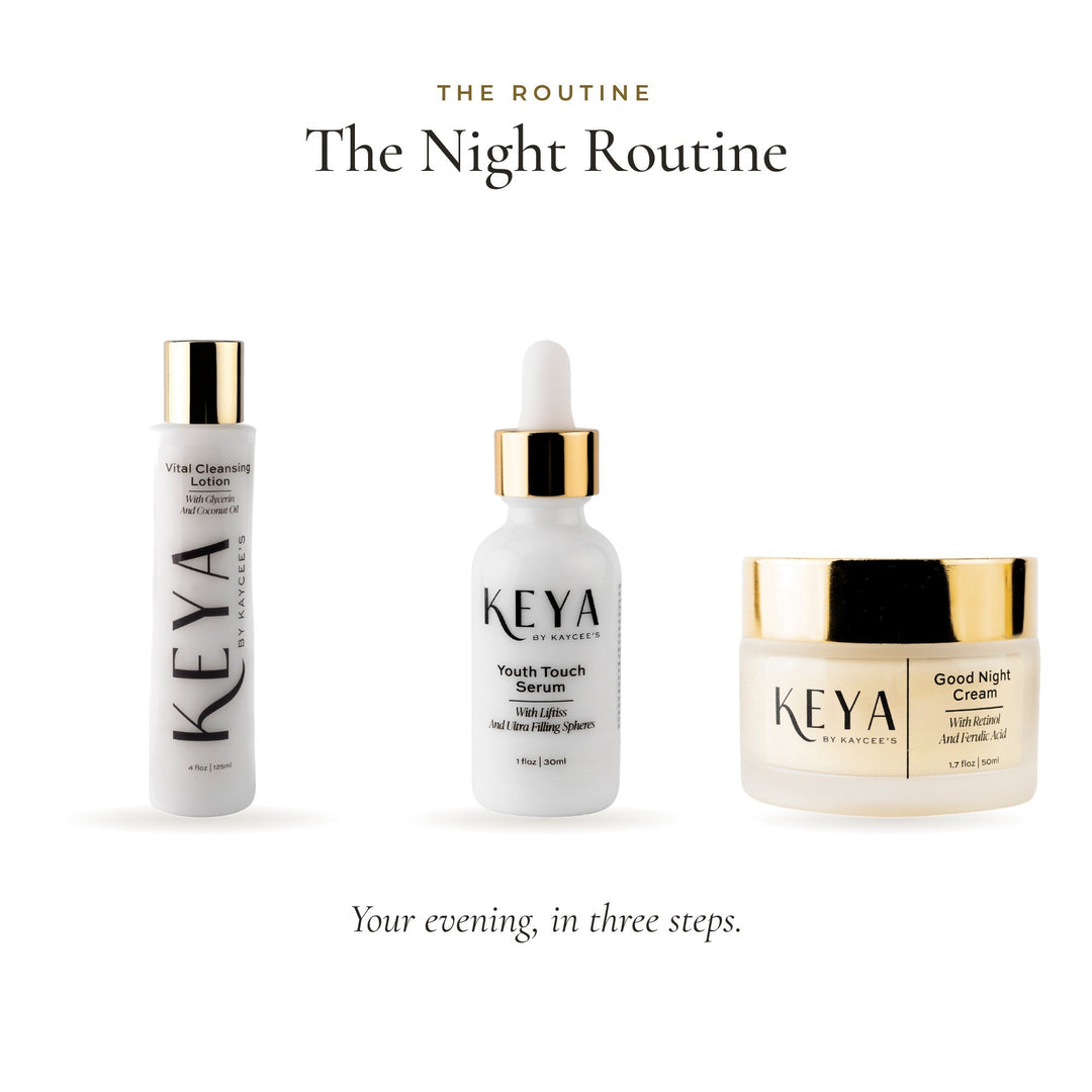The Night Routine: Vital Cleansing Lotion, Youth Touch Serum and Good Night Cream